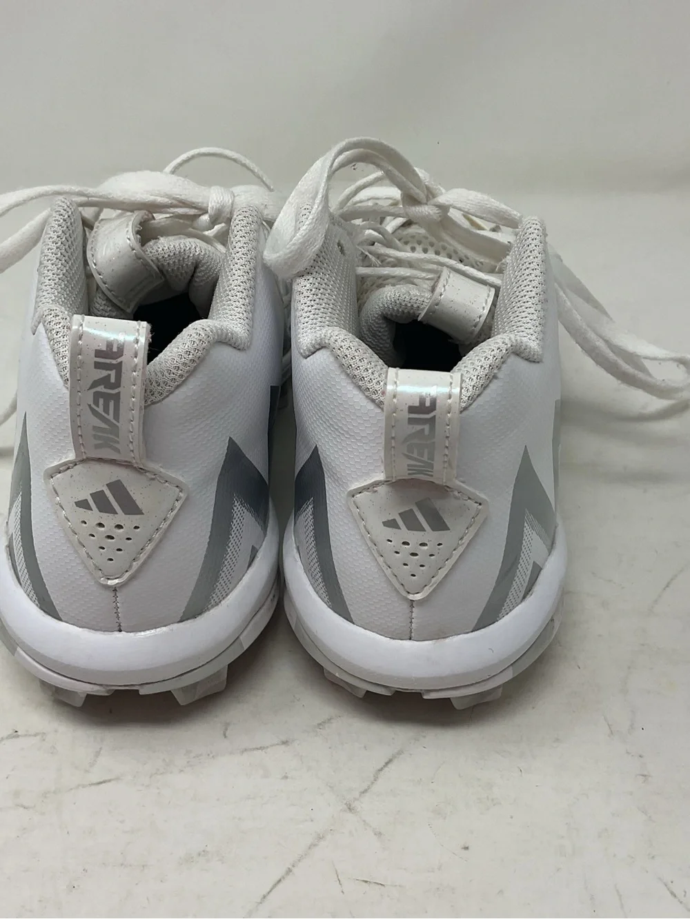 adidas Kids White and Silver football cleats Performance Sneakers
